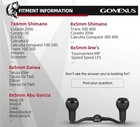 8x5mm Gomexus Power Handle Compatible Shimano Slx Tranx Daiwa Tatula Zillion