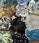 Lot 12 Reusable Cloth Diapers Baby Adjustable Snap Covers Inserts Mixed Prints