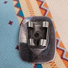 Old Pawn Navajo Sterling Silver Bolo Tie  Turquoise   Red Coral Feather Vintage