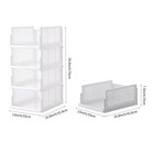 4l Pull Out Plastic Storage Basket Stackable Closet Organizer White