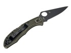 Spyderco Dlt Exclusive Delica 4 Lw C11fpcwodbk - Od Green Frn - Black Cruwear
