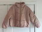 Wild Fable Pink Cropped Puffer Jacket Full Zip Pockets Relaxed Fit Size Xl