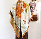 70  Cashmere 30  Silk Bandana Pegasus Print 135x135cm Wrap Double Face Scarf New