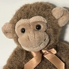 Vtg Russ Berrie Jimby Plush Monkey Brown Chimp Beanbag Stuffed Animal Toy 14 