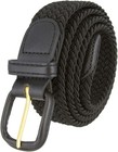 7001 Leather Covered Buckle Woven Elastic Stretch Golf Belt 1-1 4  32mm  Wide