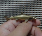 Solid Brass Shark Desktop Figurine Animal Statue For Home Decor