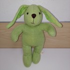 Vintage Baby Gap Green Knit Bunny Plush Stuffed Animal Rabbit Euc Rare Htf  read