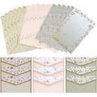 27 Pcs Stationary Writing Paper With Envelopes Set Cute Vintage Floral Letter