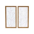 10  X 20  Harbortown White Floral  Framed Art Print  set Of 2 