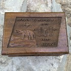 Original Wwii Ww2 Us Army Corps Of Engineers 1943 Dated Wood Carved Dovetail Box