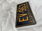 1961 North Carolina Passenger License Plate Vintage -    ev-963   