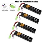 11 1v 2000mah 3s Lipo Airsoft Combat Battery Softair Aeg Mini Tamiya Connector