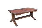 Mid Century Duncan Phyfe Mahogany Tooled Leather Extendable Coffee Table 40-64 