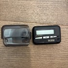 Lot Of 2 Vtg Black Motorola Pager Beepers With Plastic Cases  not Tested 