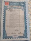 China 1938 Chinese Republic 27 Year   5 Dollars Gold All Coupons Bond Share Loan