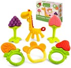 Baby Teething Toys For Newborn Infants  6-pack  Freezer Safe Infant And Toddler 
