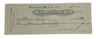 1918 Bank Check  The First National Bank  Woodland  Ca - E l  Hershey