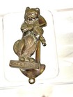 Antique Bronze Brass Nursery Rhyme Cat   Fiddle Door Knocker