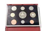 2002 Royal Mint Deluxe United Kingdom Proof Coin Collection Red Leather Case