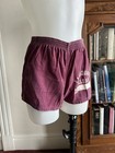 Vintage 1940s Gym Athletic Shorts Sanforized Maroon Cotton Athletic High Waist S