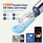 2-in-1 Visual Ear Wax Removal   Nose Hair Trimmer  1296p Hd Ear Cleaner With Ai