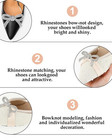 Rhinestone Shoe Clips Classic Detachable Bow Accessory Shoe Decor  2 Clips Total