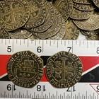Metal Pirate Coins - 120 Large Treasure Coin Metal Replica Spanish Doubloons