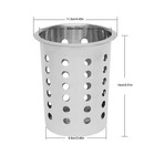 Flatware Holder Commercial Stainless Steel Cylinder Flatware Restaurant 6-holes 