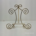 Gold Metal Decorative Easel Picture Frame Plate Book Holder Display 10 25  Tall