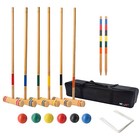 6-player Complete Croquet Set W case  Back Yard Lawn Game  30  Or 36  Mallets