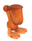 Vintage Zoo Line Pelican Mid   century Modern Teak Wooden Bird 1950s   60s