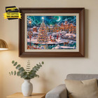 Jigsaw Puzzles For Adults  Christmas Tree Snowman Christmas Eve Night Holiday Im