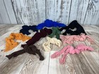 Vtg 70s Fishnets Net Socks Grid School Dance Lot Of 10 Grid Pink Brown Orange