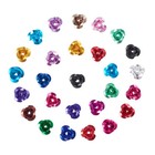 200 Pcs Mixed Color Aluminum Rose Flower Tiny Metal Beads For Diy Jewelry Making