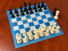 Handmade 14 5  Resin Chess Board     Mother Of Pearl   Azure   Elegant Chess Set