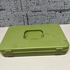 Vintage Wilson Mfg Wil-hold Plastic Sewing Box Storage Case Avocado Green Usa