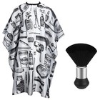 Professional Hair Cutting Cape With Neck Duster Brush Salon Barber Cape