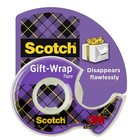 Scotch Gift Wrap Tape 2 Rolls Transparent Satin Finish Strong Hold 600in Each
