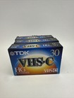 Tdk Vhs-c Hg Ultimate 30 Camcorder Cassette Blank Video Tape New Sealed X3