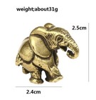 Brass Elephant Figurine Small Animal Statue Table Office Home Decoration Toy