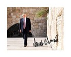 Donald Trump Signed 8x10 Photo Israel Western Wall President Jerusalem Zion