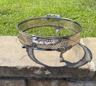 Vintage Chrome Plated Serving Dish Holder With Handles 8 5    In Diameter