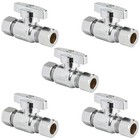  3 8  Compression Straight Stop Valve  5 Pack 3 8  O d  X 3 8  O d  Straight