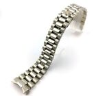 Stainless Steel Strap Bracelet 20mm Curved End President Silver Watch Band Us