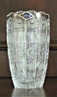 Bohemia Czech Crystal Vase  6  Tall  Hand Cut  Queen Lace