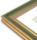 11x14 Green Gold Ornate Picture Frame For 8x10 Photo  Real Glass