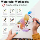 Watercolor Workbook  15 Beautiful Bird Paintings For Adults  Beginners   Artists