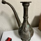 Antique 19th C   Copper Islamic Ewer Hand Hammered Middle East Water Jug Pitcher