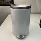 Simplehuman 10l 2 3 Gal Small Semi-round Bathroom Step Trash Can White Cw1867