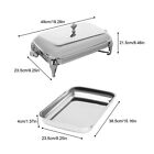 Stainless Steel 2 9l Silver Buffet Set Chafing Dish Rectangular Tray Food Warmer